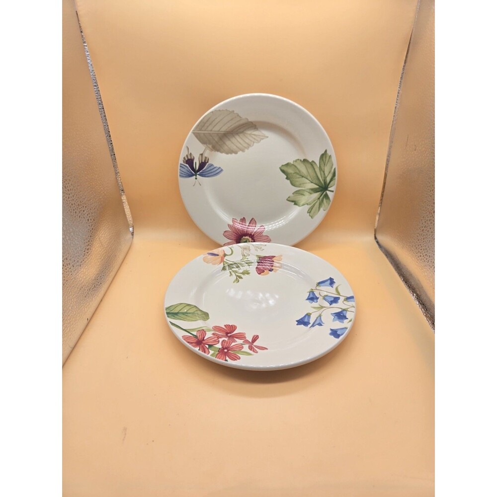 Longaberger Botanical Fields Luncheon Plates Set Of 2 (ST-32)